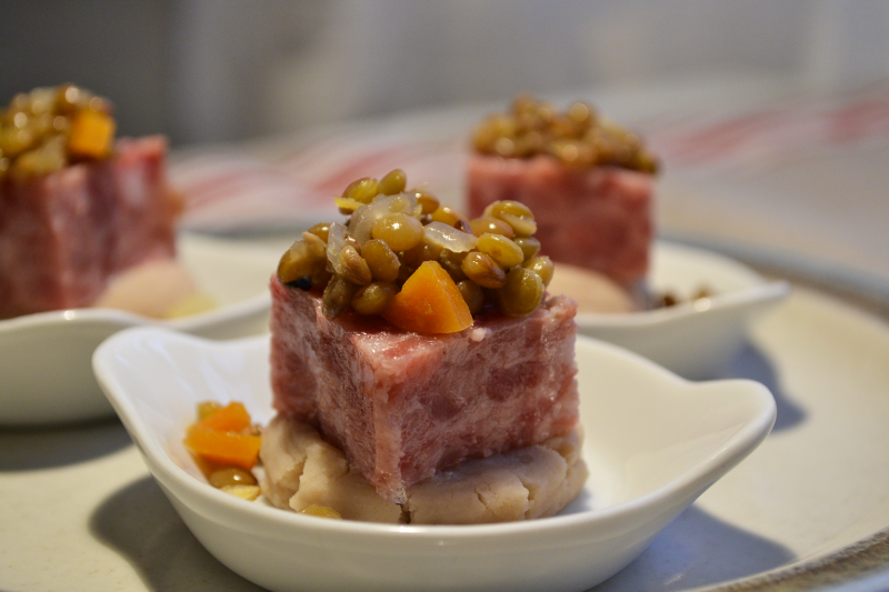 PURE’ DI CASTAGNE, COTECHINO E DI LENTICCHIE CROCCANTI