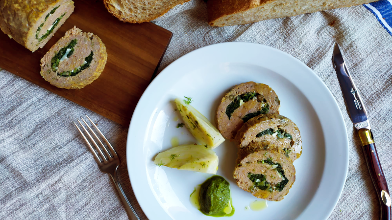 POLPETTONE AL FORNO CON MAIONESE ALLA LATTUGA